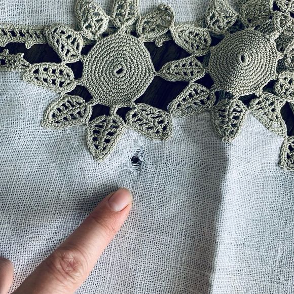 Vintage handmade set of 3 sunflower boho chic doily’s - Picture 5 of 7